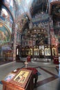 Beautiful frescos in the Orthodox church of St Nicholas in Nis, Serbia. Royalty Free Stock Photo