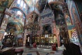 Beautiful frescos in the Orthodox church of St Nicholas in Nis, Serbia. Royalty Free Stock Photo