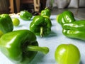 Beautiful fresh and closeup view of a capsicum