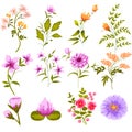 Beautiful fresh flower on floral spring background template for banner, wedding card invitation or greeting card design