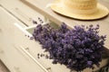 Beautiful fresh lavender flowers in drawer