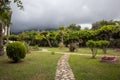 Park of palace Achilleon, Corfu, Greece Royalty Free Stock Photo