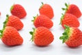 beautiful fresh red strawberry on white background Royalty Free Stock Photo