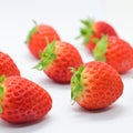 beautiful fresh red strawberry  on white background Royalty Free Stock Photo