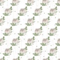 Beautiful Fresh Soft Flower Garden Vector Seamless Pattern