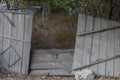 Beautiful front door, wicket or gate. The main entrance from the city street. Background