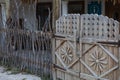 Beautiful front door, wicket or gate. The main entrance from the city street. Background