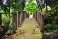 A beautiful front view of a little bridge