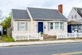 Beautiful front yard of typical American single family homes on Assateague Island Royalty Free Stock Photo