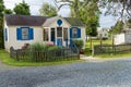 Beautiful front yard of typical American single family homes on Assateague Island Royalty Free Stock Photo