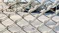 beautiful frozen wire fence outside in winter Royalty Free Stock Photo