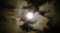 Beautiful Full moon shining and cloudy and dark night sky Royalty Free Stock Photo