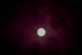 Beautiful of Full moon shining and cloudy and dark night sky Royalty Free Stock Photo