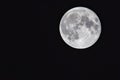 Beautiful full moon with a view of the craters to a crystal clear sky Royalty Free Stock Photo