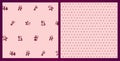 Beautiful funny pink pattern with cartoon pandas