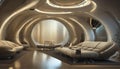 beautiful futuristic interior. AI Generated