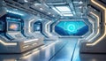 beautiful futuristic interior. AI Generated