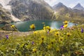 Beautiful Gadsar lake at Kashmir Great lakes trek in hill station of Sonamarg, Jammu and Kashmir. Royalty Free Stock Photo