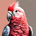 Beautiful galah cockatoo bird - ai generated image