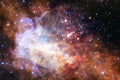 Beautiful galaxy background with nebula, stardust and bright stars