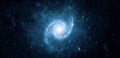 Beautiful galaxy on night sky, star in the space. Lonely galaxy in outer space. Elements of this image furnished by NASA Royalty Free Stock Photo