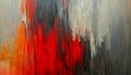 beautiful gallery oil painting, red, jade, orange and grey, sharp lines and blended tones background,generated with AI. Royalty Free Stock Photo