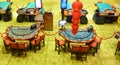 Beautiful game hall in a rich casino. The given interior does not exist.. Royalty Free Stock Photo