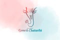 beautiful ganesh chaturthi festival watercolor background design Royalty Free Stock Photo