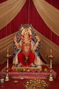 A beautiful Ganesha idol during Ganesha Festival India