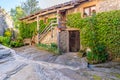 Beautiful house facade in the village of Rupit, in Catalonia Spain.