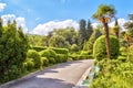 Beautiful garden at the famous Livadia Palace in Crimea