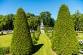 Beautiful garden with Roman fountain located at the Peterhof gardens, the summer palce of the Peter the great in Saint Petersburg