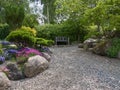 Beautiful garden romantic seating corner Royalty Free Stock Photo