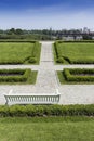 Beautiful garden  in Royal Castle in Warsaw. Royalty Free Stock Photo