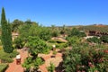 A beautiful garden scene inside the castle grounds at Silves in the Algarve