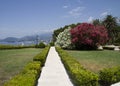 Beautiful garden on the seafront Royalty Free Stock Photo