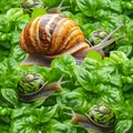 Beautiful Garden Snail Shell Macro Photography