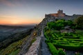 Beautiful garden within the walls of the fortress in Marvao, Alentejo Royalty Free Stock Photo