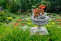 Beautiful gardens at Lyme Hall in Peak District, Cheshire, UK