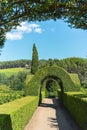 Beautiful gardens at Mateus Palace at Vila Real,Portugal Royalty Free Stock Photo