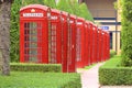 Red post boxes in Nong nooch, Thailand