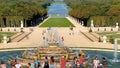The beautiful gardens at Versailles Castle in Paris - CITY OF PARIS, FRANCE - SEPTEMBER 05, 2023 Royalty Free Stock Photo