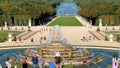 The beautiful gardens at Versailles Castle in Paris - CITY OF PARIS, FRANCE - SEPTEMBER 05, 2023 Royalty Free Stock Photo