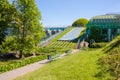 Beautiful gardens of Warsaw University library. Warsaw, Poland