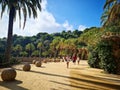 Beautiful Gaudi& x27;s park in Spain, Barcelona city