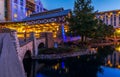 Beautiful Gaylord Texan Resort building at twilight