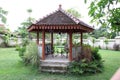 Beautiful gazebo in the middle of the garden Royalty Free Stock Photo
