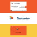 Beautiful Gear setting Logo and business card. vertical Design Vector