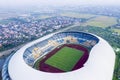 Beautiful Gedebage stadium with residential houses Royalty Free Stock Photo