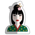 Beautiful geisha face
